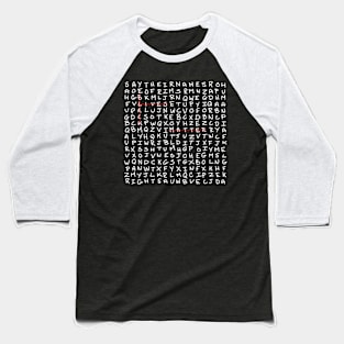 BLM crossword w Baseball T-Shirt